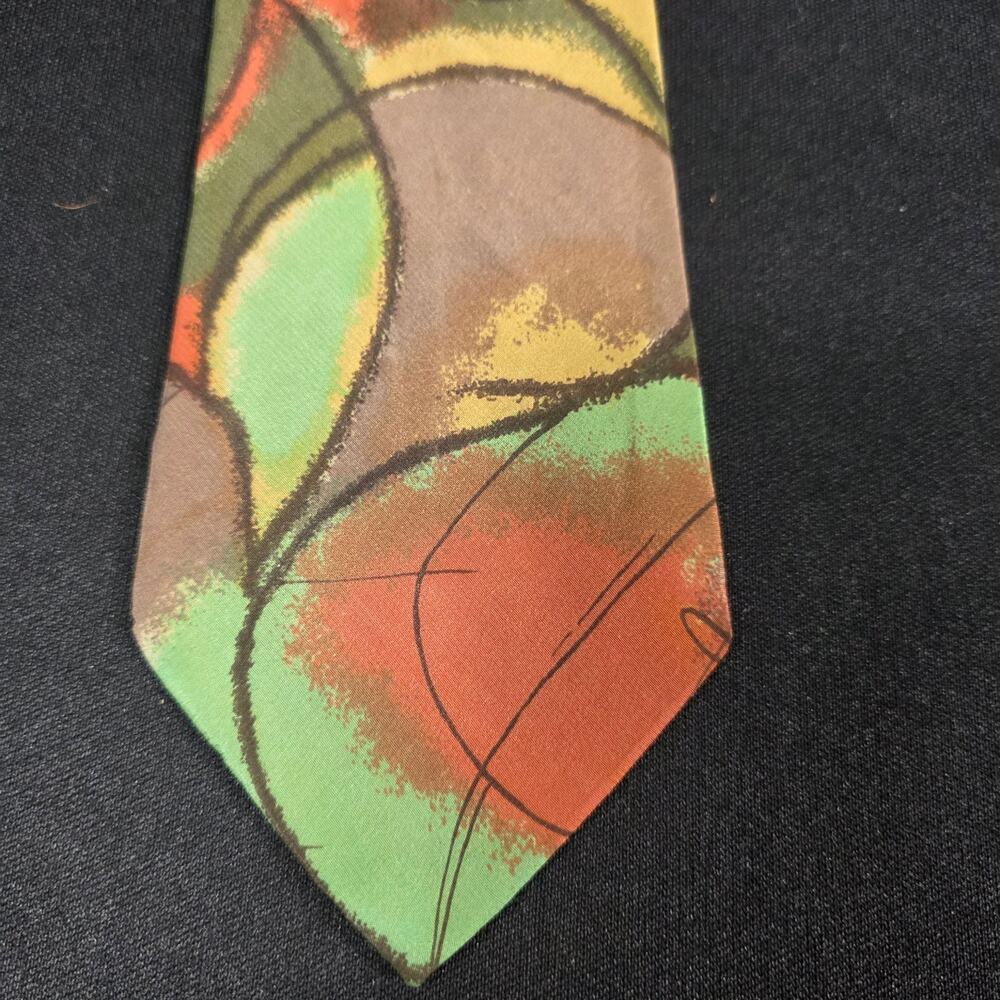 PRINCIPE Tie Men’s Multi-Color Abstract Art 100% Silk Necktie